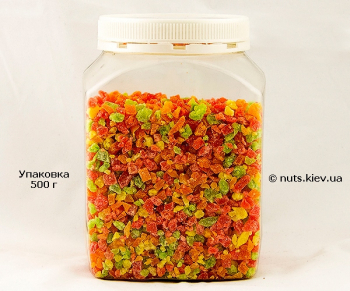 Ананас цукат кубик микс мелкий - Упаковка 500 г