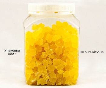 Ананас цукат кубик натурал - Упаковка 500 г